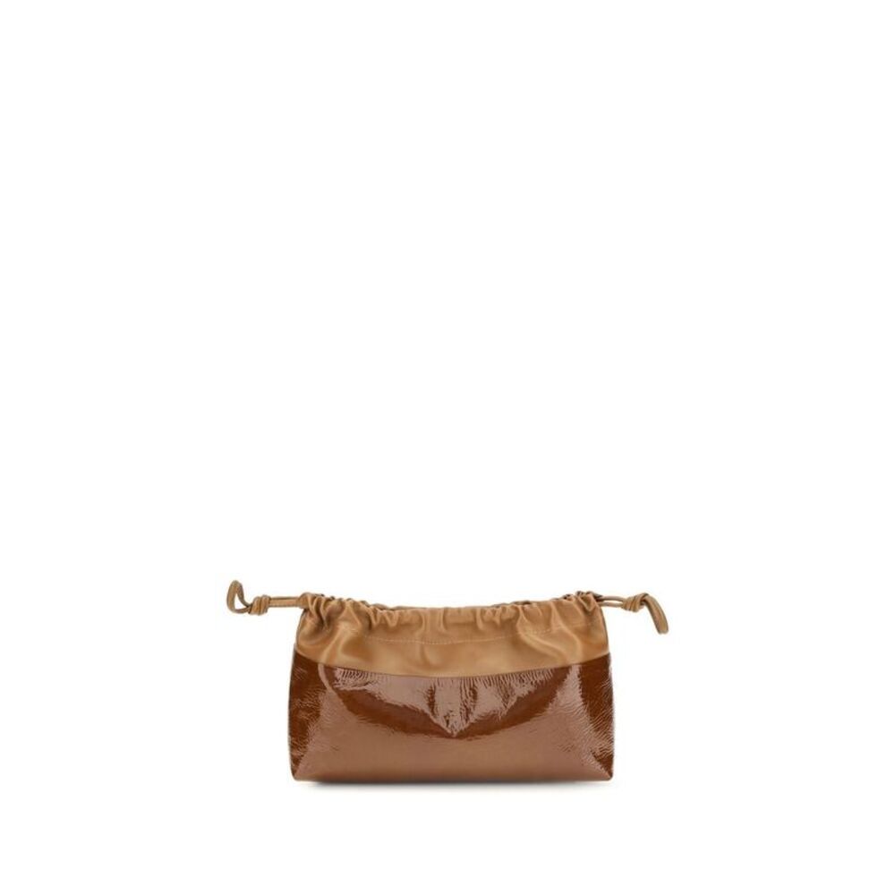 Pierre Hardy Brown Calf Leather Bos Taurus Clutch Women's Bag